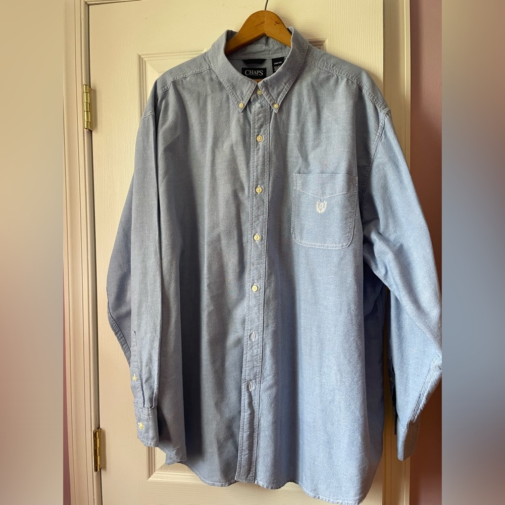 Chaps big and tall long sleeve button down shirt